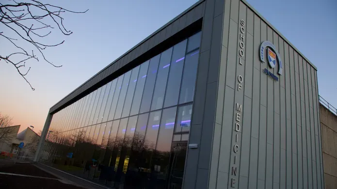 Sunset shot of University of Dundee Medical School