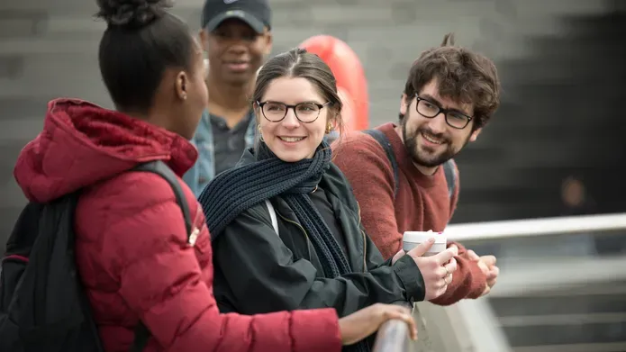 Students outside V&A