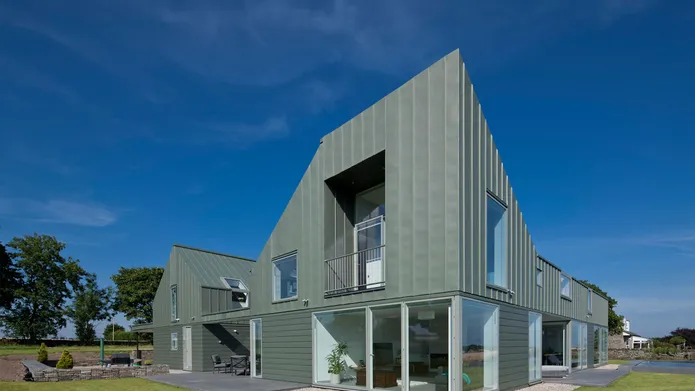 House made out of greeny grey zinc