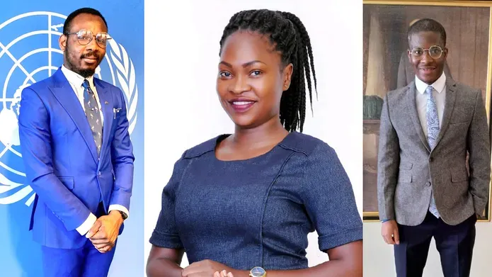 Photos of students Jeremy Odor, Susan Nakanwagi, and Bahaho Kashema