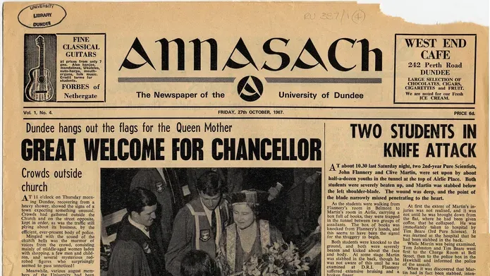 an old magazin cover about a welcome for a chancellor