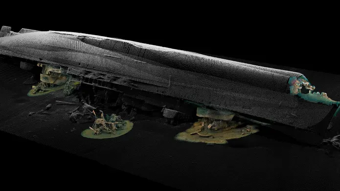 a 3d image of the Royal Oak wreck