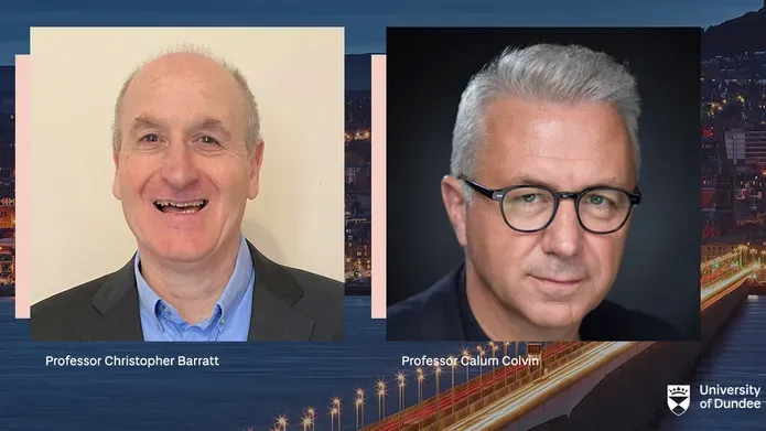 Side by side headshots of Chris Barratt and Calum Colvin