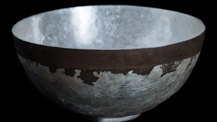 a metal bowl