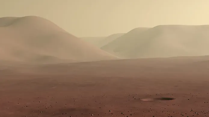 a picture of a landscape on Mars