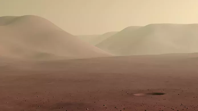 a picture of a landscape on Mars