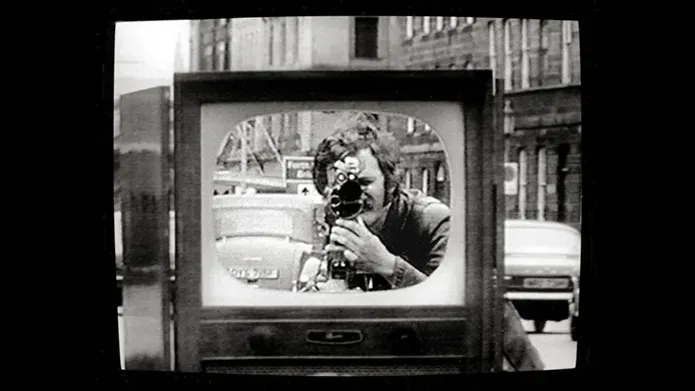 black and white tv screen