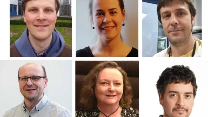 portrait of six scientists