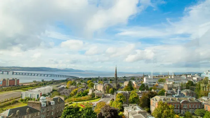 View of Dundee of Perth Road looking towards the river Tay