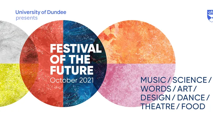 Banner showing three circles with text Festival of the Future