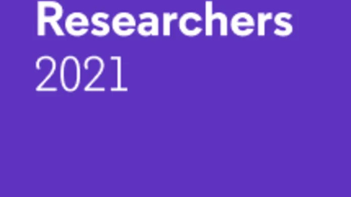 Purple ribbon announcing award