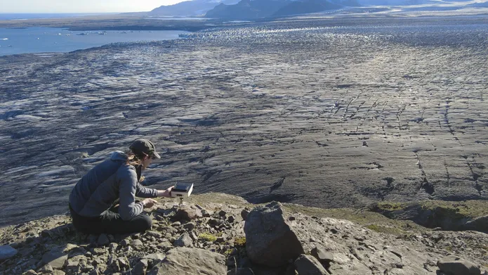 glacier camera being installed