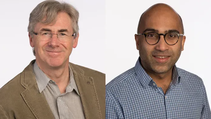 side by side portraits of Julian Blow and Miratul Muquit