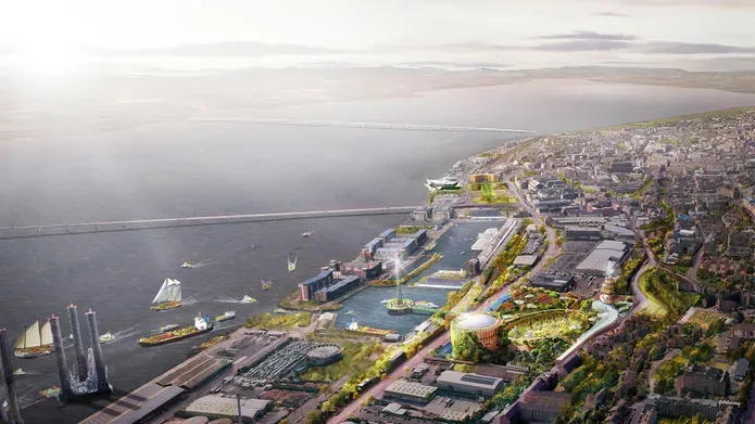 Artist's illustration plan of Eden Project in Dundee