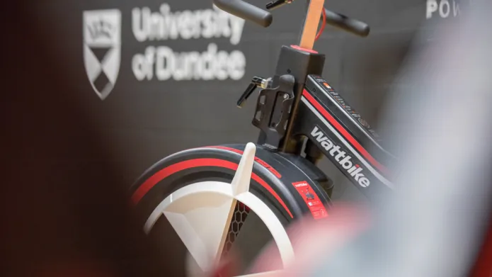 A wattbike in the virtual reality studio at Institute of Sport and Exercise.