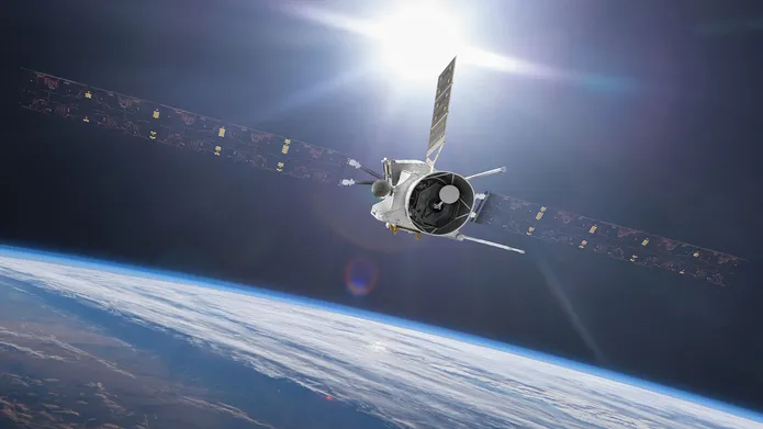 Spacecraft orbiting earth
