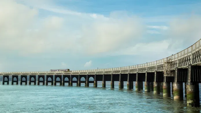 View of River Tay with Tay Rail Bridge