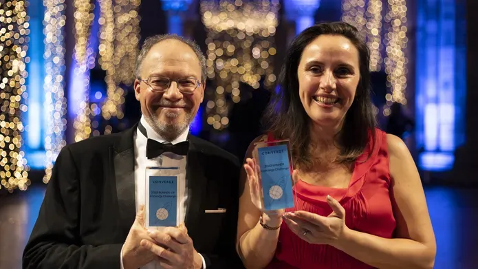 Professor Emanuele Trucco receiving award