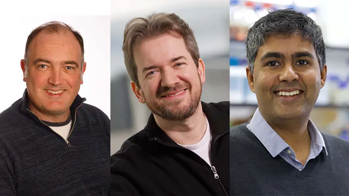 From left: Professor Nick Brewer, Professor Ian Ganley and Professor Yogesh Kulathu