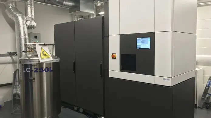 The Cryo-Electron microscope in the lab.