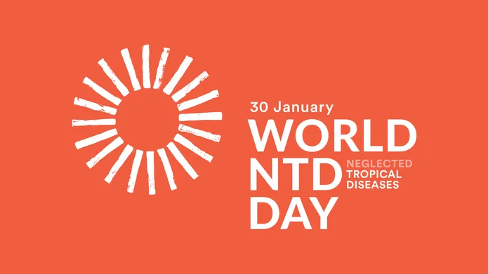 Orange and white NTD logo, for World NTD Day. 