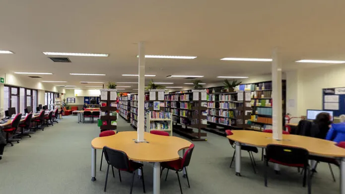The library at Kirkcaldy campus