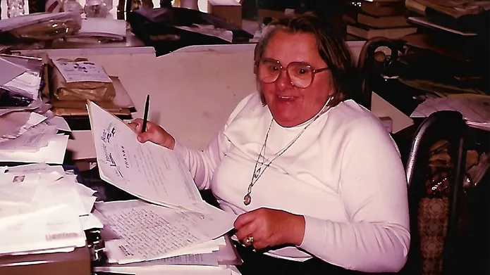 Margaret Grant, founder of the Society pictured in 1986.