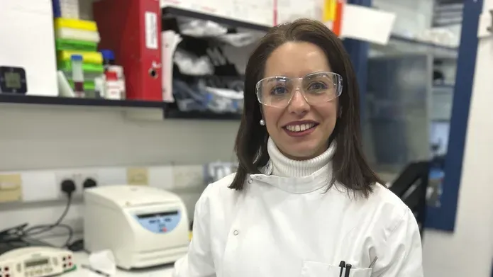 Chiara Maniaci in the lab.