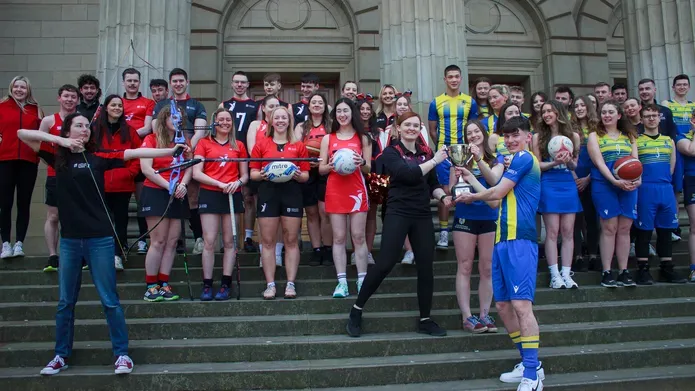 Dundee and Abertay teams wrestle over the Varsity trophy