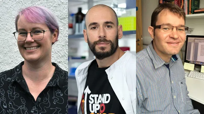 From left: Erin Hardee, Laureano de la Vega, Ulrich Zachariae