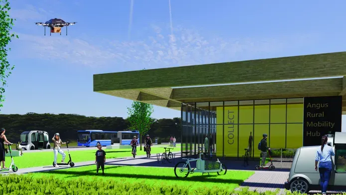 Artist's impression of the Angus Rural Mobility Hub