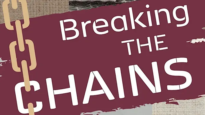  An illustration of a broken chain hanging vertically 