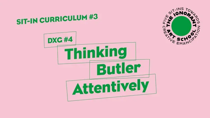 Sit-in Curriculum #3 DXG #4: Thinking Butler Attentively