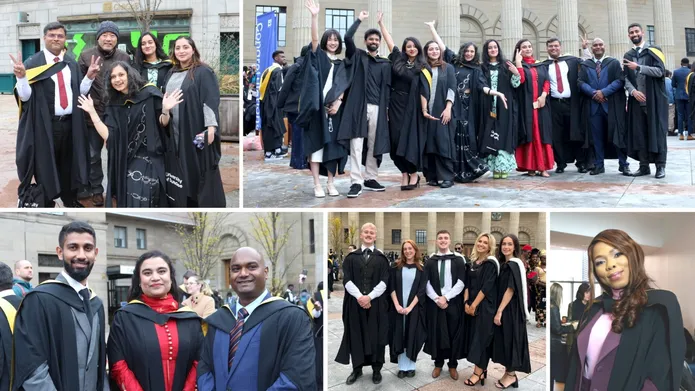 A collage of photos from School of Medicine graduation ceremony 2023