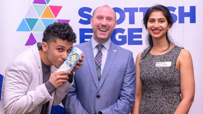 Left to right -  Jevin Mathew, Neil Gray MSP and Agnus Paul