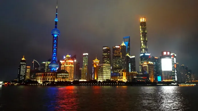 city skyline at night