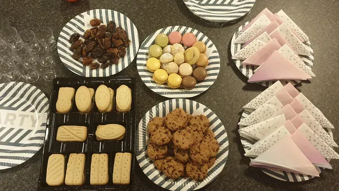 assortment of biscuits and sandwiches