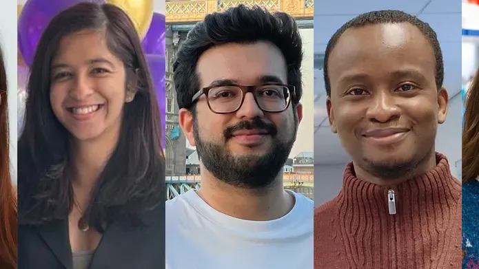 From left Nicole Ong, Vasudha Tandon, Vikram Tejwani, Rotimi Fasimoye, Catriona Liggett