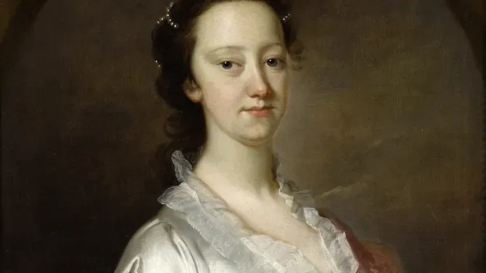 Portrait of a lady in silk dress (detail)