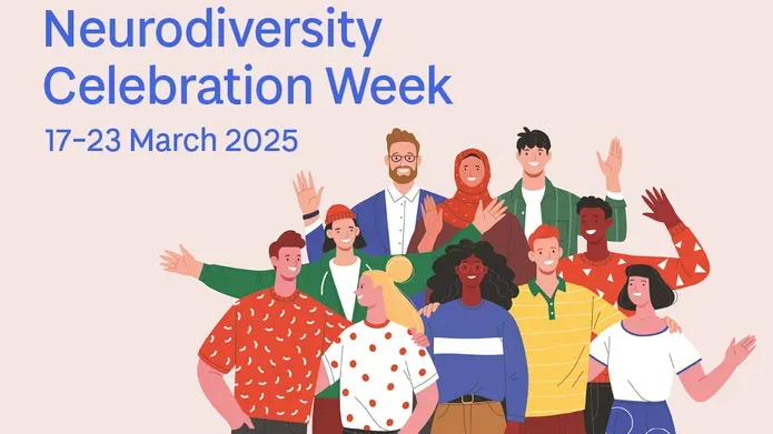 Graphic of a group of people for the Neurodiversity Celebration Week 17 March 2025 – 23 March 2025
