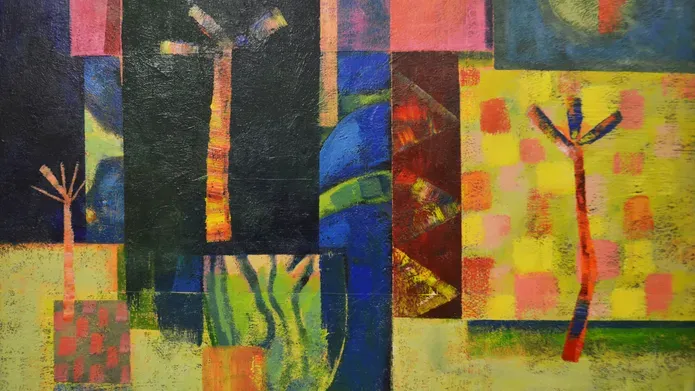 Marrakesh 1, colourful painting by Peter Flynn