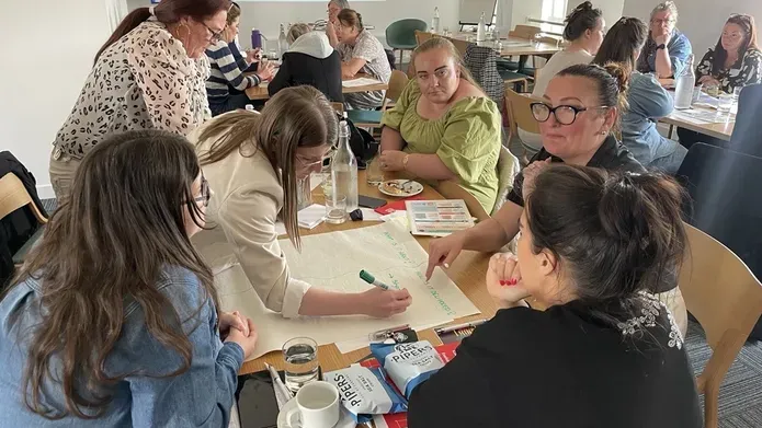 A group of people at a table