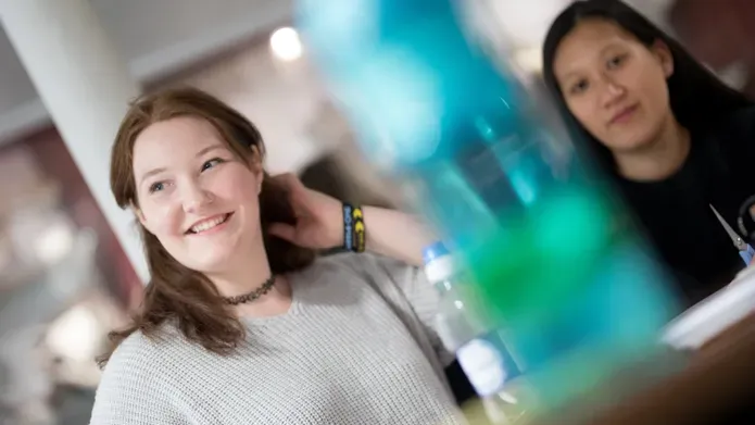 Two students at University of Dundee's School of Humanities, Social Sciences and Law