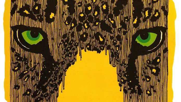 Screenprint of a big cat