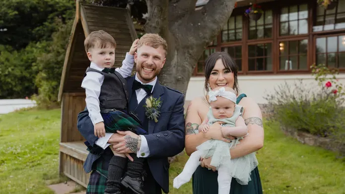 Lindsey with her husband Jayden, son Lonnie, and daughter Harlow
