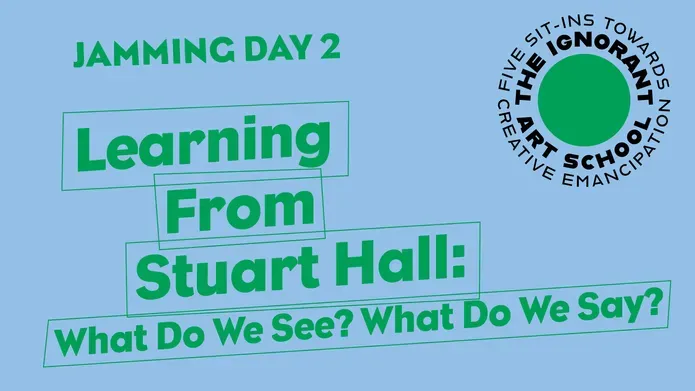 Jamming Day 2 title slide in blue and green
