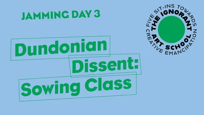 Jamming Day 3 title slide in blue and green