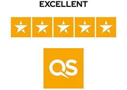 QS 5 star ranking badge for Excellent result