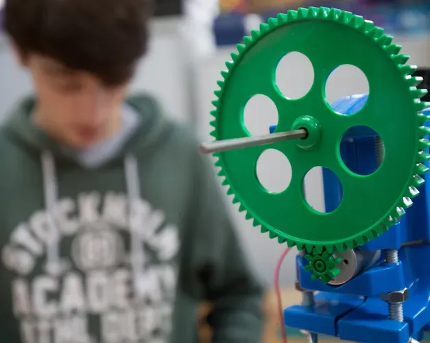 Students creating machines