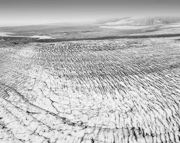 Photo of Breiðamerkurjökull glacier in 1989